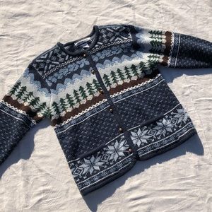 vintage winter wonderland cardigan